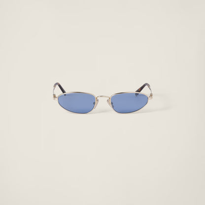 Miu Miu - Lunettes de soleil Logo Verres Indigo