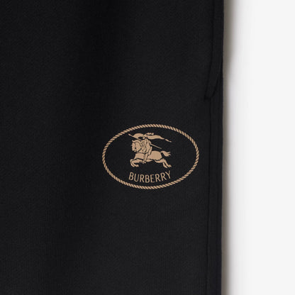 Burberry - Short en coton Knight Noir