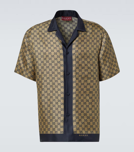 GUCCI - Chemise GG imprimée en soie