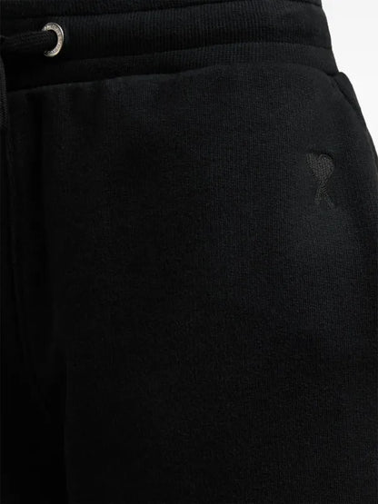 Ami - Short de sport à logo brodé Noir