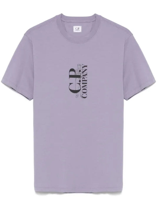 C.P Company - T-shirt à logo imprimé Mauve