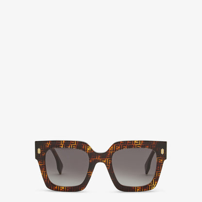 Fendi - Lunettes De Soleil Fendi Roma Marron