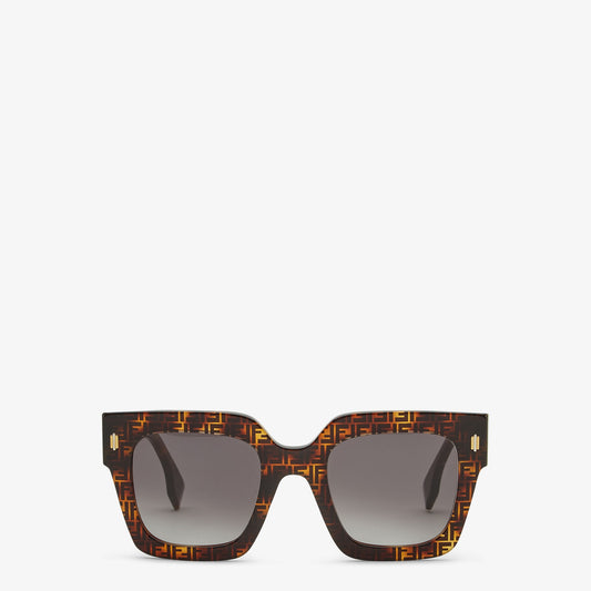 Fendi - Lunettes De Soleil Fendi Roma Marron