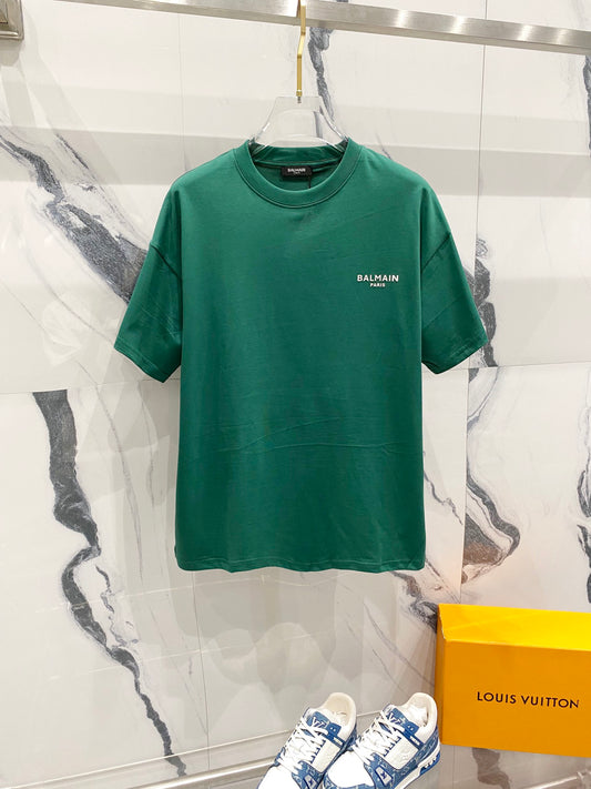 Balmain - T-shirt avec logo imprimé en relief Vert
