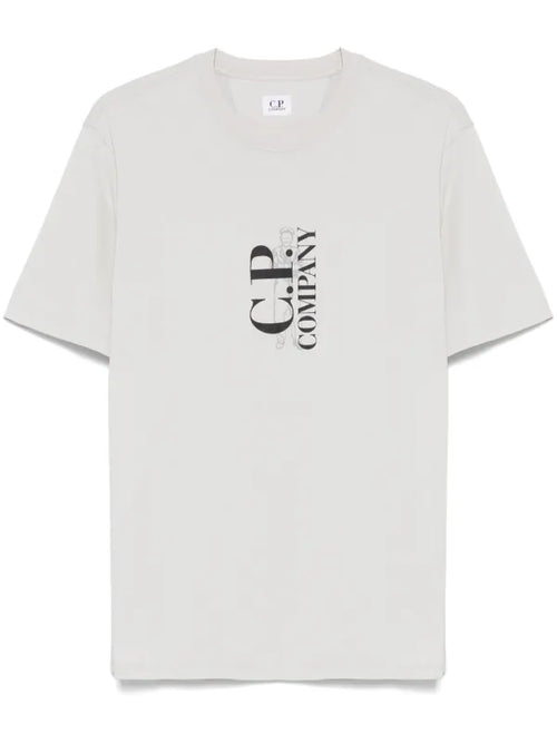 C.P Company - T-shirt à logo imprimé Gris Clair