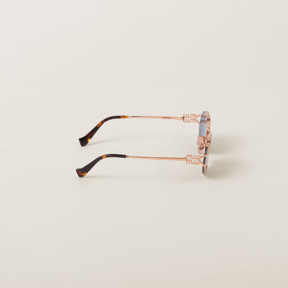 Miu Miu - Lunettes de soleil Miu Miu Logo Verres Bleus