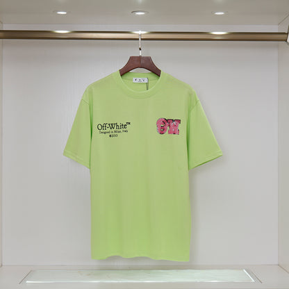 OFF-WHITE - T-shirt avec logo et design graphique rose au dos Jaune