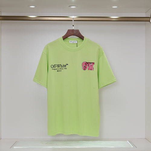 OFF-WHITE - T-shirt avec logo et design graphique rose au dos Jaune