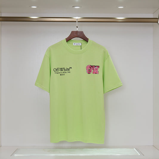 OFF-WHITE - T-shirt avec logo et design graphique rose au dos Jaune