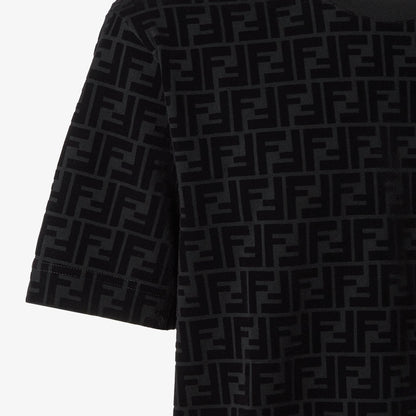 Fendi - Ensemble T-shirt + Short en piqué FF Noir
