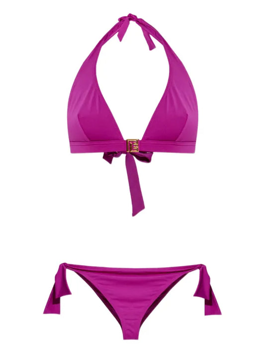 Balmain - Bikini à logo triangle Rose