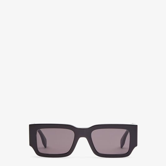 Fendi - Lunettes De Soleil Fendi Diagonal en acétate Noir