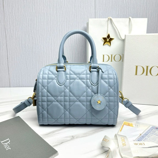Dior - Sac Dior Groove 25 Cuir Bleu Clair