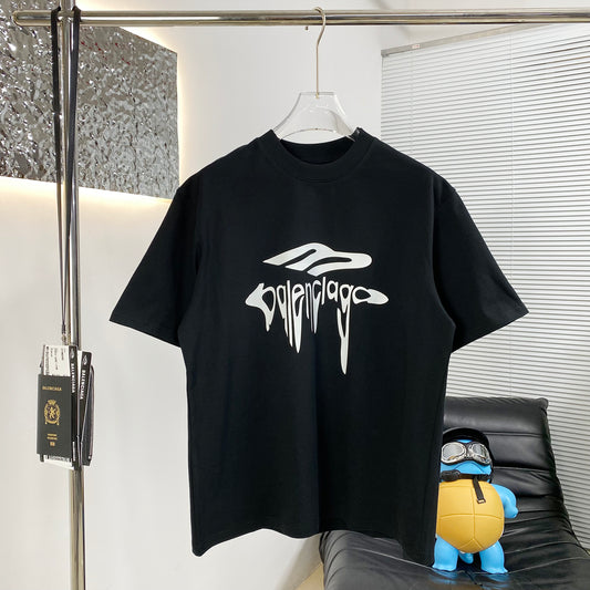 Balenciaga - T-shirt en coton Art Graphique Noir
