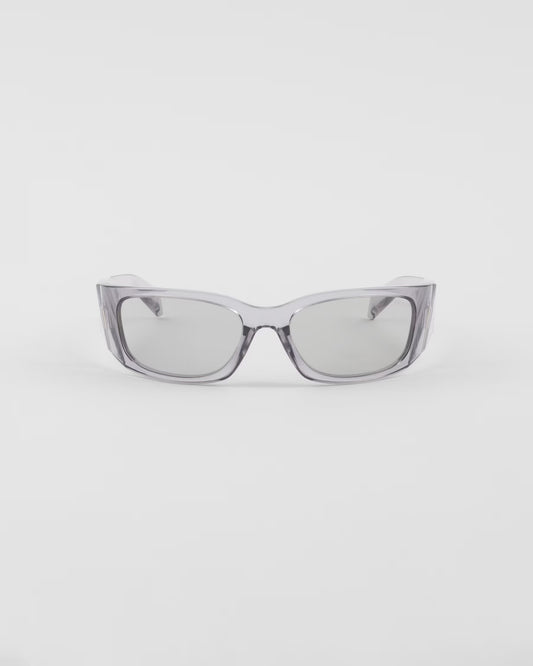 Prada - Lunettes De Soleil Prada Symbole Verres Gris Clair Transparent