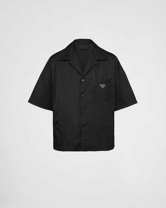 Prada - Chemise à manches courtes en Re-Nylon Noir
