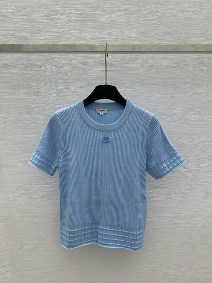 Chanel - T-Shirt avec logo Noir/Blanc/Bleu