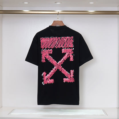 OFF-WHITE - T-shirt avec logo et design graphique rose au dos Noir