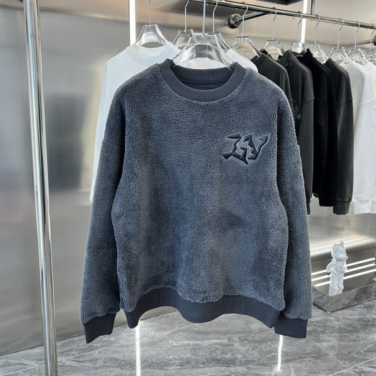 Louis Vuitton - Pull en laine avec logo au dos Gris