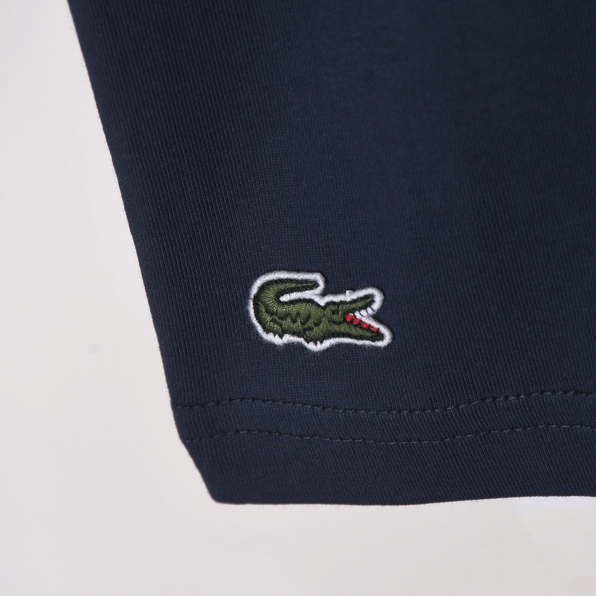Lacoste - T-shirt en coton Logo Iconique Bleu Marine