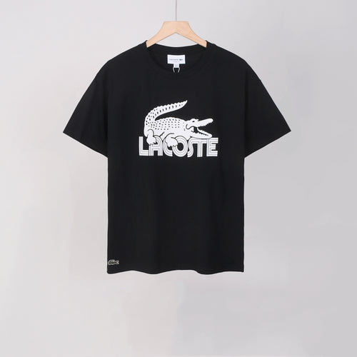 Lacoste - T-shirt en coton Logo Iconique Noir