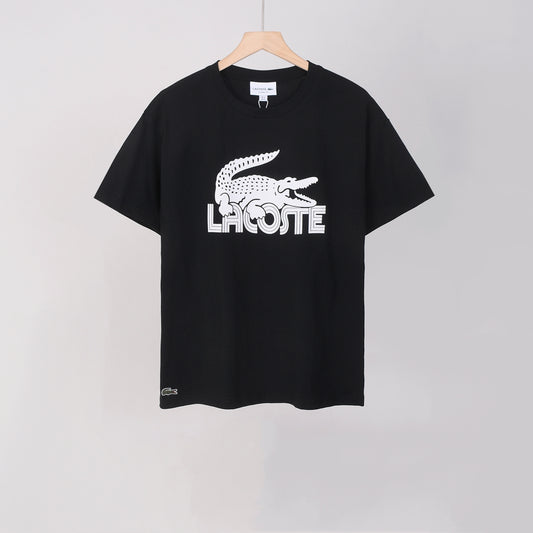 Lacoste - T-shirt en coton Logo Iconique Noir