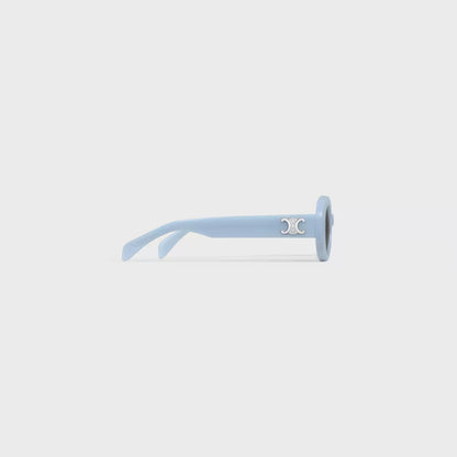 Celine - Lunettes De Soleil Triomphe 01 en Acétate Milky Azure