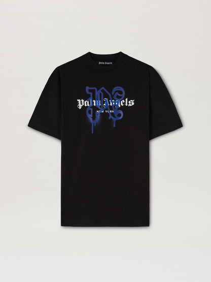 Palm Angels - T-shirt Monogram Spray City New York Noir