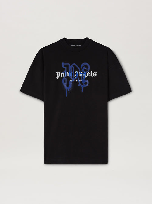 Palm Angels - T-shirt Monogram Spray City New York Noir