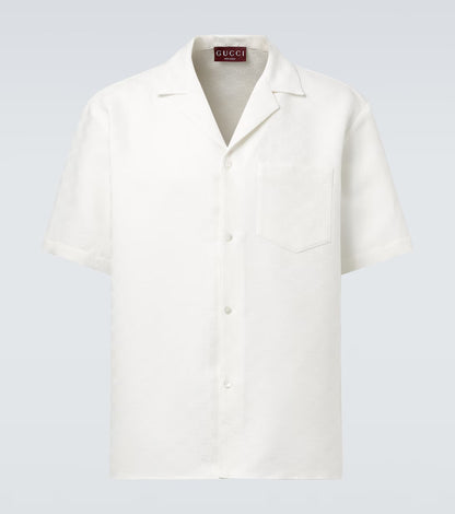 GUCCI - Chemise en lin melangé Blanc