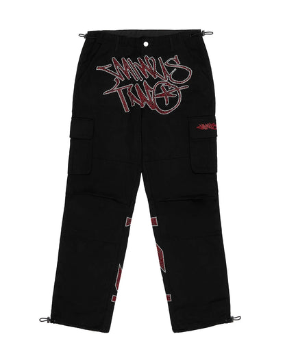 Cargo Minus Two - Black Red Rhinestone
