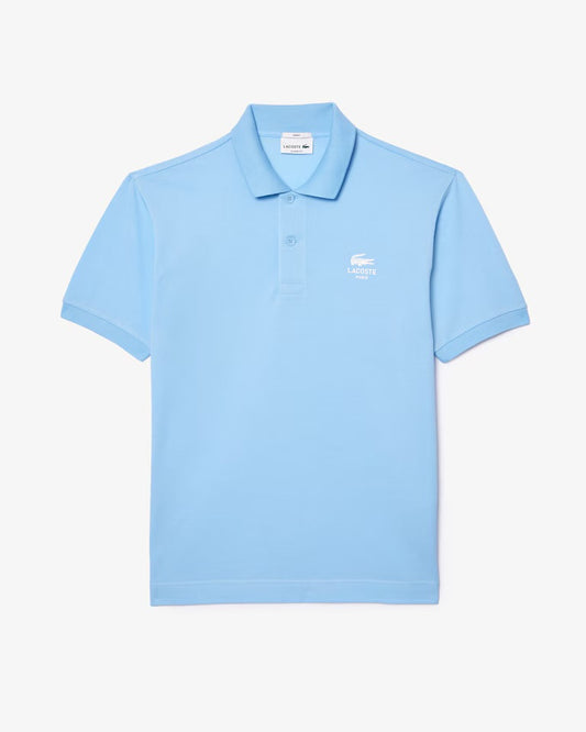 Lacoste - Polo L.12.12 classic fit imprimé signature Bleu
