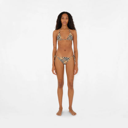 Burberry - Haut et Bas de bikini Check Sable