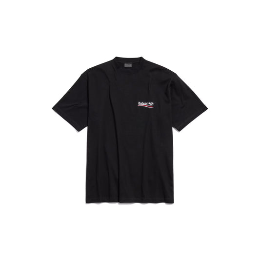 Balenciaga - T-SHIRT POLITICAL CAMPAIGN FIT LARGE NOIR