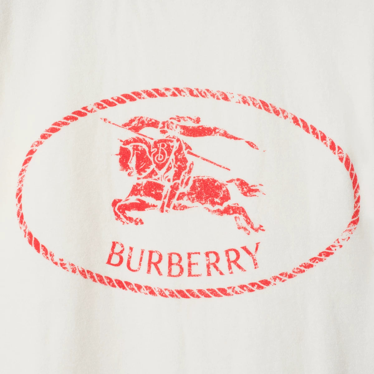 Burberry - T-shirt en coton Knight Chalk
