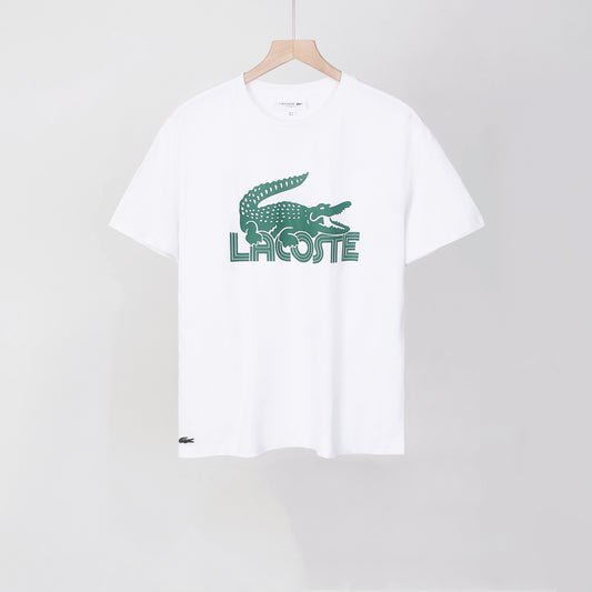 Lacoste - T-shirt en coton Logo Iconique Blanc