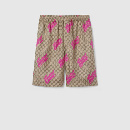 GUCCI - ENSEMBLE GG SHORT + CHEMISE de Bowling en popeline de coton à imprimé