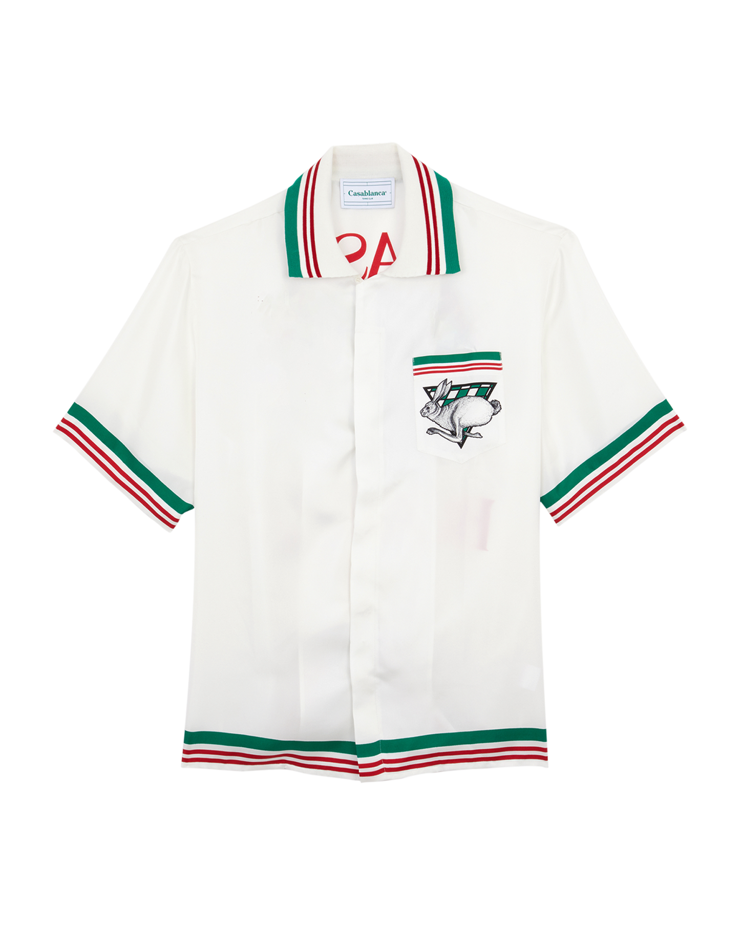 Casa Sport Knit Collar Short Sleeve Silk Shirt