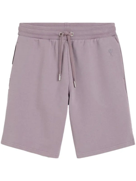 Ami - Short de sport à logo brodé Violet