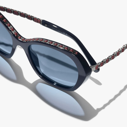 Chanel - Lunettes de soleil Papillon Bleu Foncé