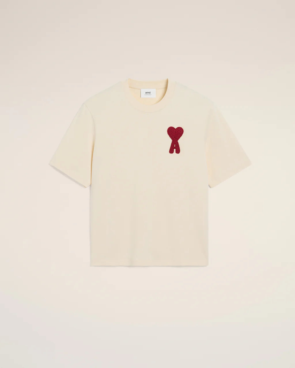 Ami - T-shirt Patch Ami De Cœur en coton Beige