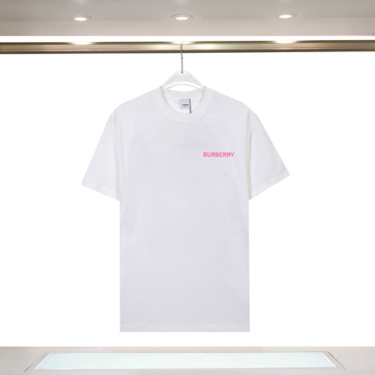 Burberry - T-shirt Burberry avec logo sur la poitrine et motif de laurier à l'arrière - Blanc