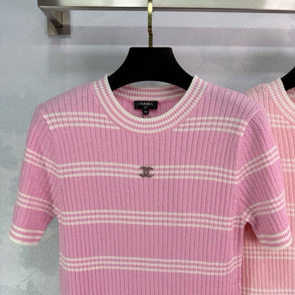 Chanel - T-Shirt Rose/Rose Clair/Bleu Clair