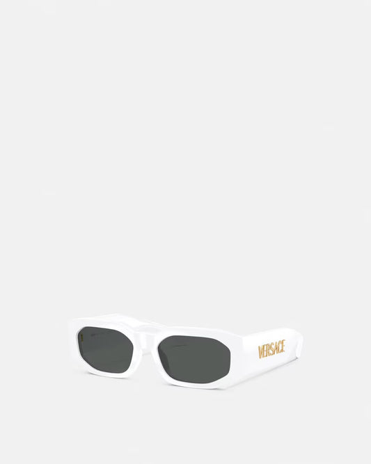 Versace - Lunettes De Soleil Rectangulaires Blanc