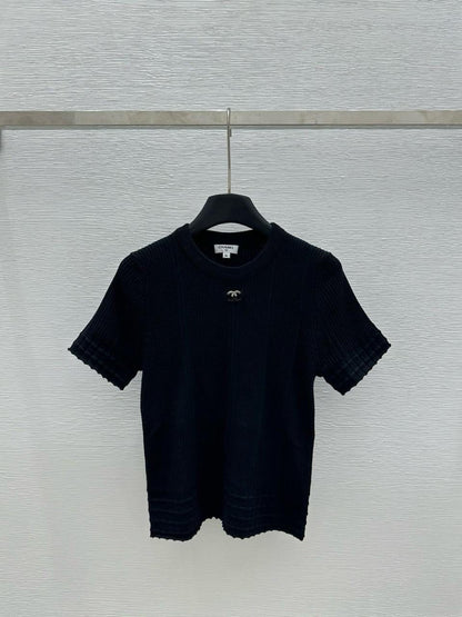 Chanel - T-Shirt avec logo Noir/Blanc/Bleu