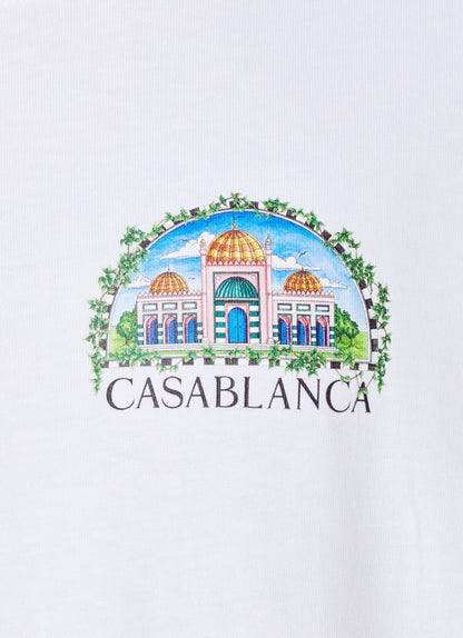Casablanca - T-shirt logo imprimé Blanc