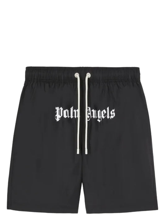 Palm Angels - Short de bain à logo imprimé Noir