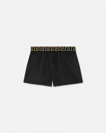 Versace - Short de bain à bordure Greca Noir