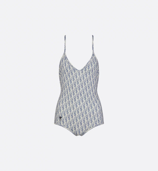 Dior - Maillot de bain une pièce Dioriviera à motif Dior Oblique Bleu et Blanc