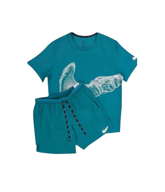 Ensemble nike running - bleu